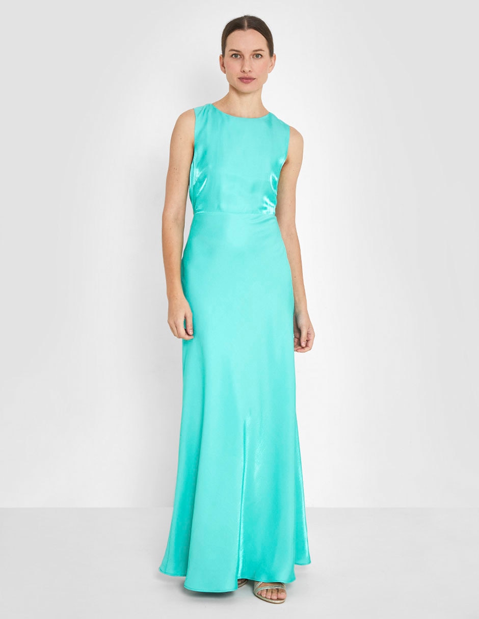 Vestido maxi de fiesta espalda cruzada
