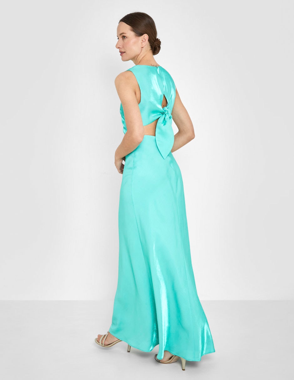Vestido maxi de fiesta espalda cruzada 2