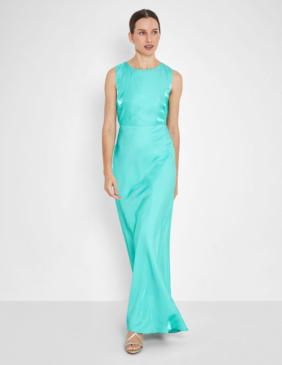 Vestido maxi de fiesta espalda cruzada 4