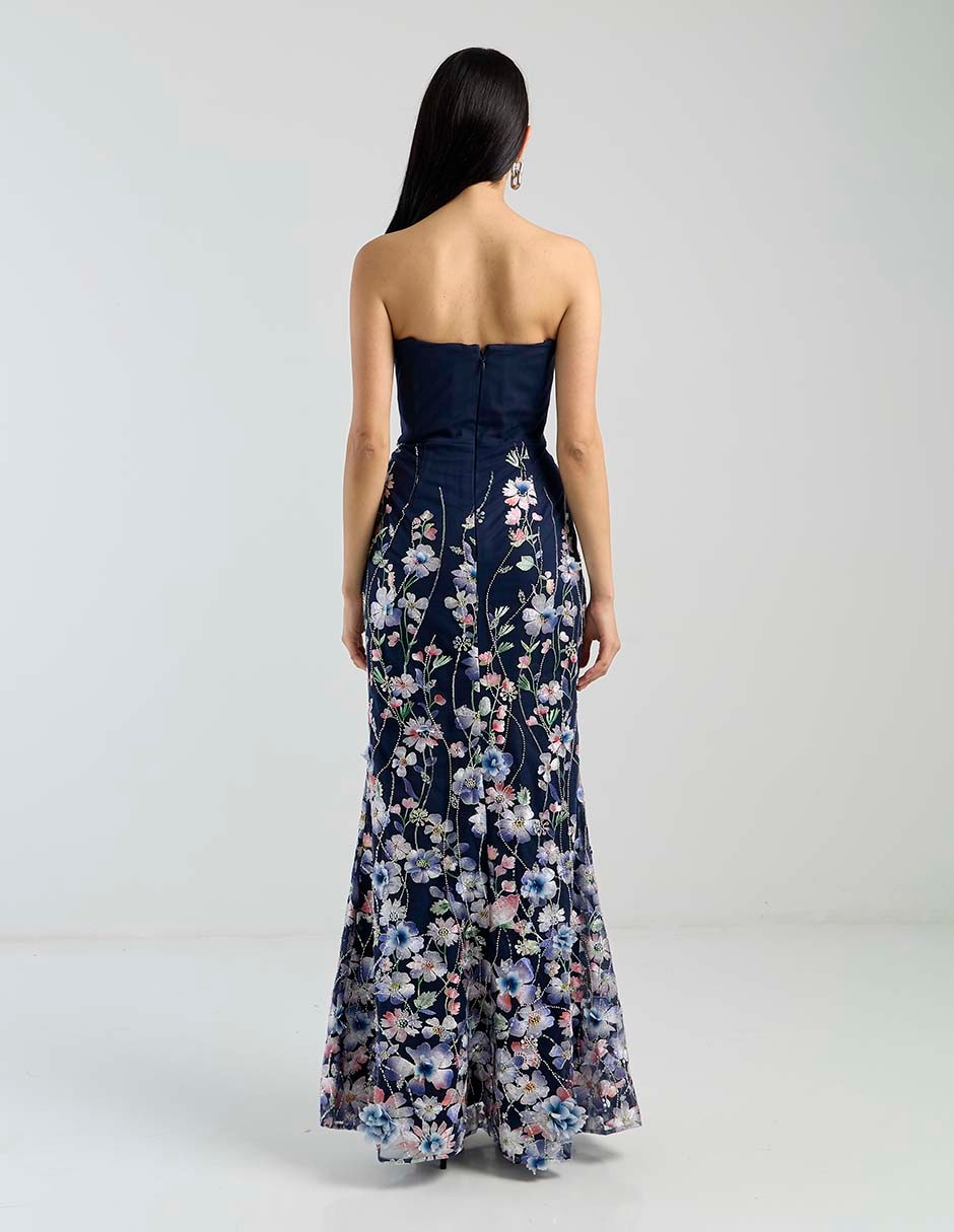 Vestido maxi de fiesta escote V 2