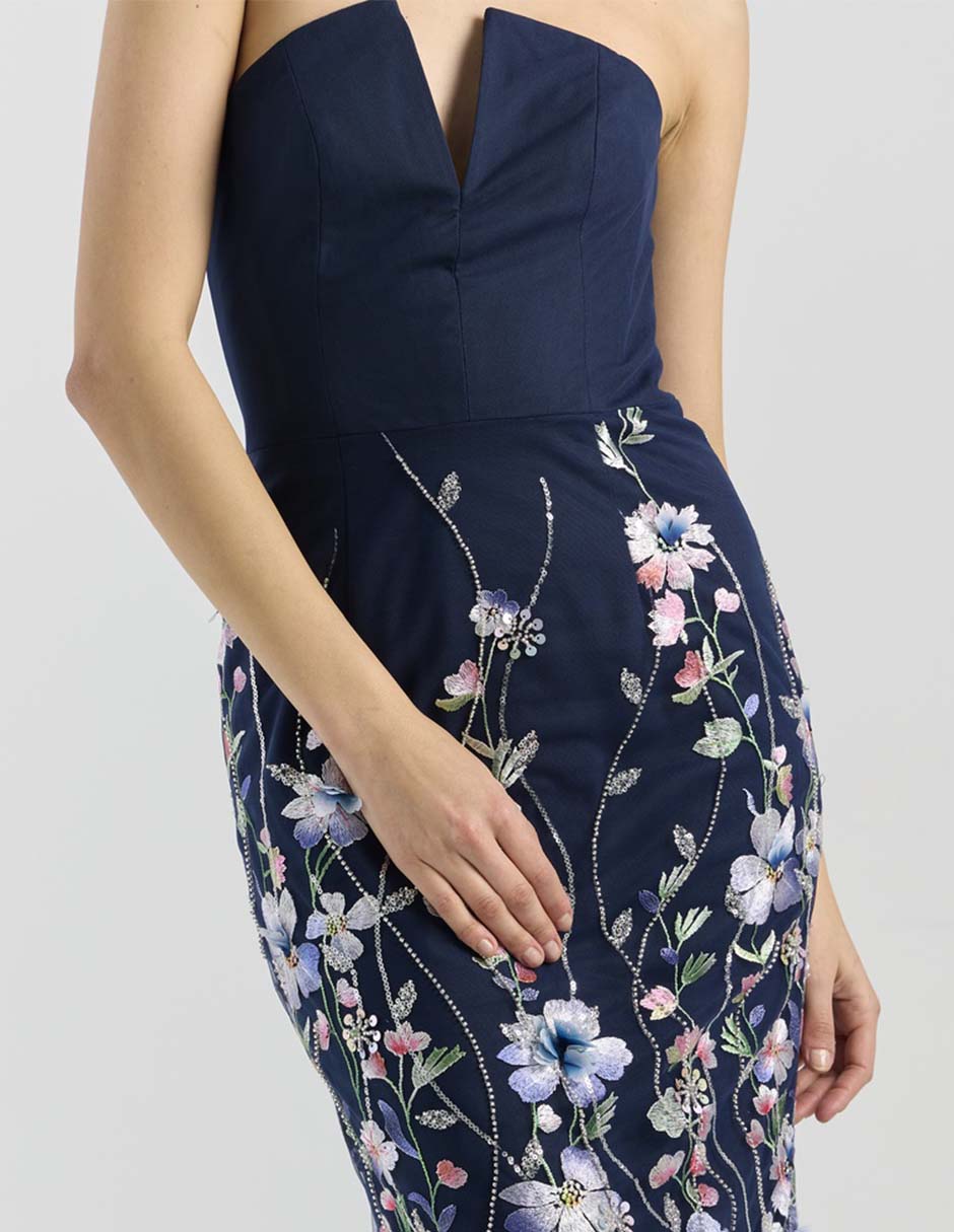 Vestido maxi de fiesta escote V 4