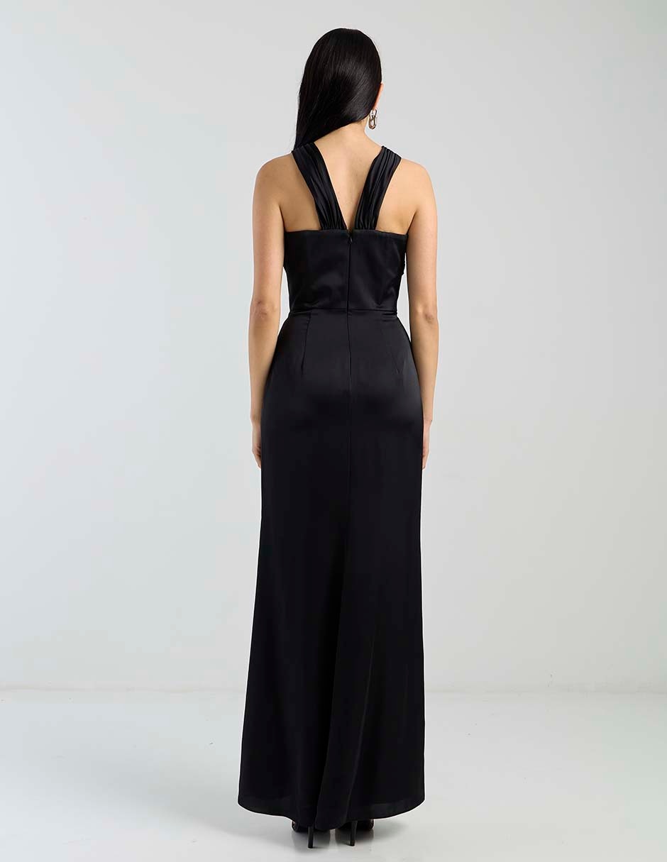 Vestido largo de fiesta escote V 2
