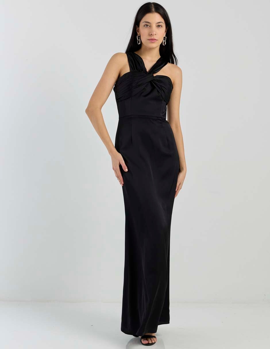 Vestido largo de fiesta escote V 3