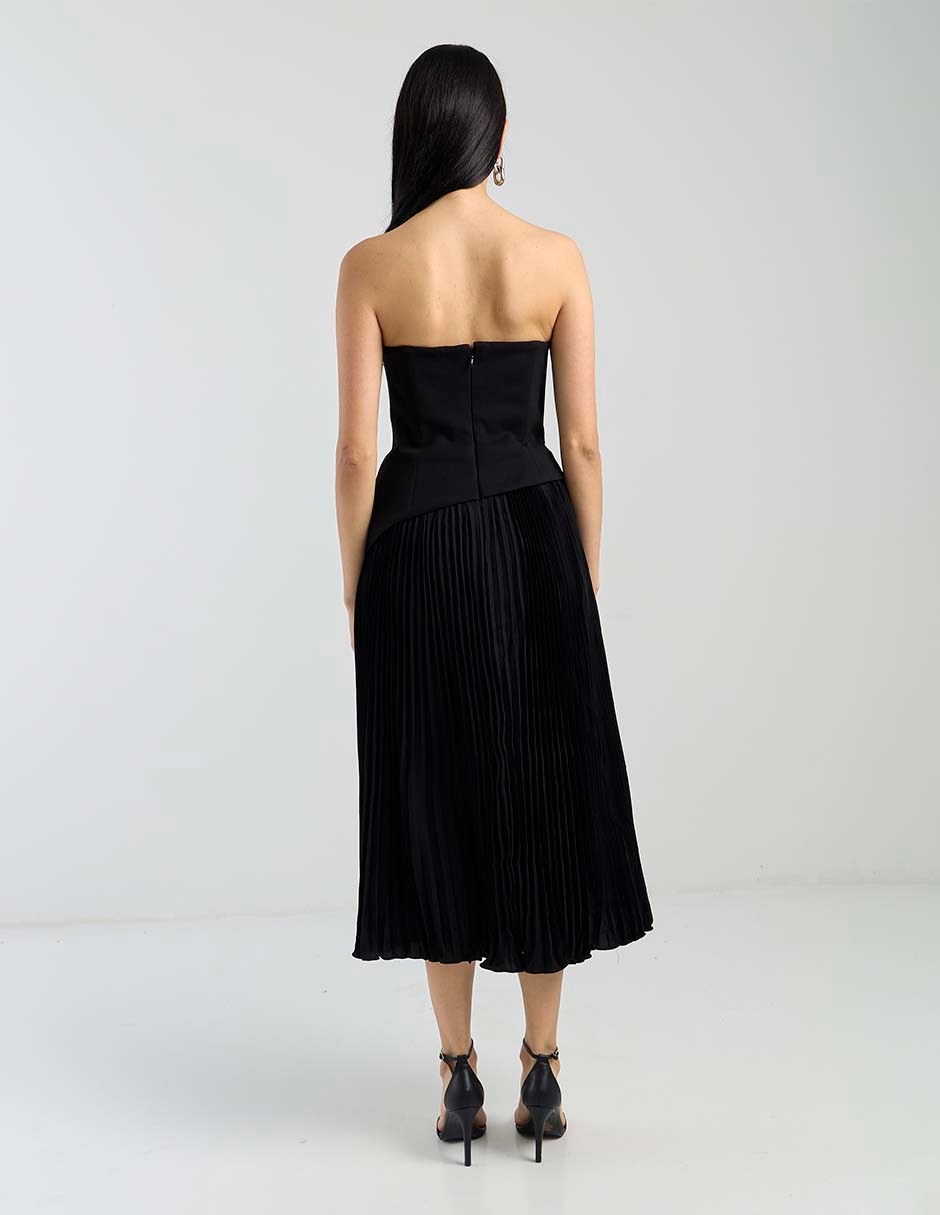 Vestido midi de fiesta escote medio 2
