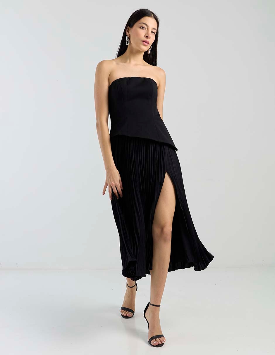 Vestido midi de fiesta escote medio 3