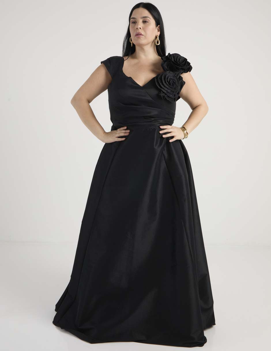 Vestido maxi de fiesta escote V
