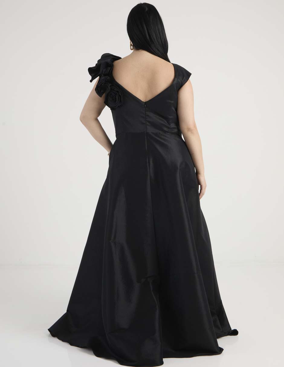 Vestido maxi de fiesta escote V 2