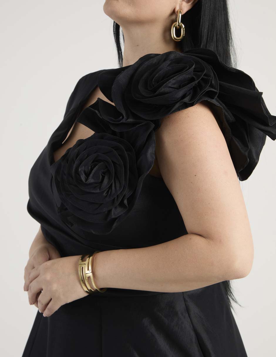 Vestido maxi de fiesta escote V 4
