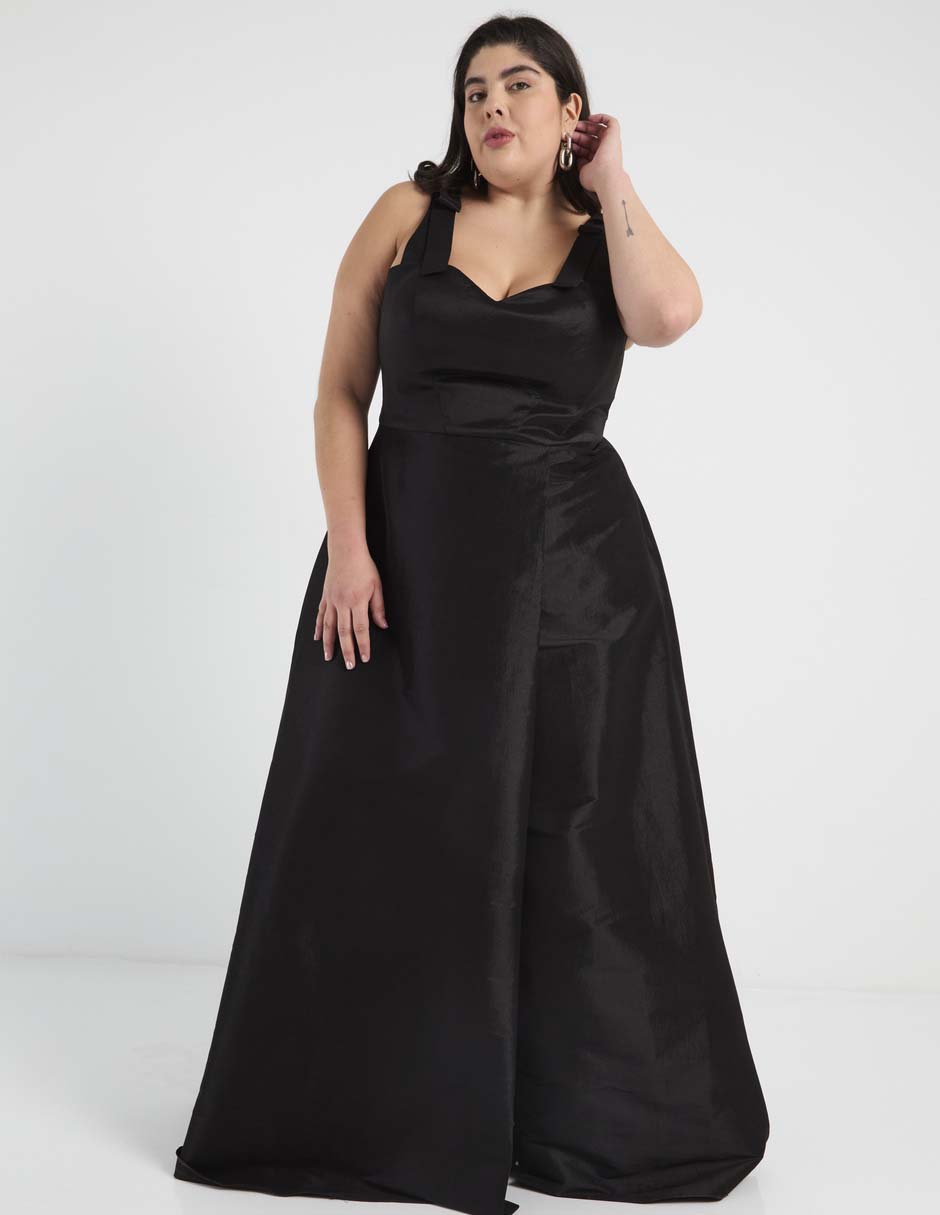 Vestido maxi de fiesta escote corazón 3