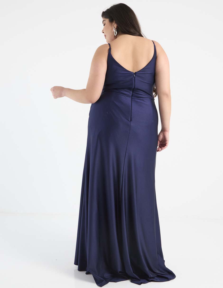 Vestido maxi de fiesta escote V 2