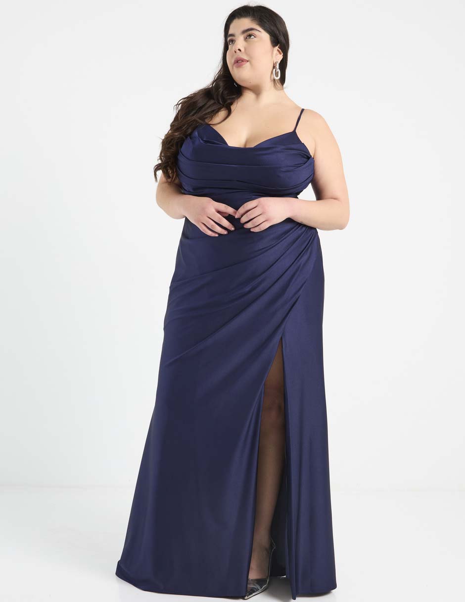 Vestido maxi de fiesta escote V 3