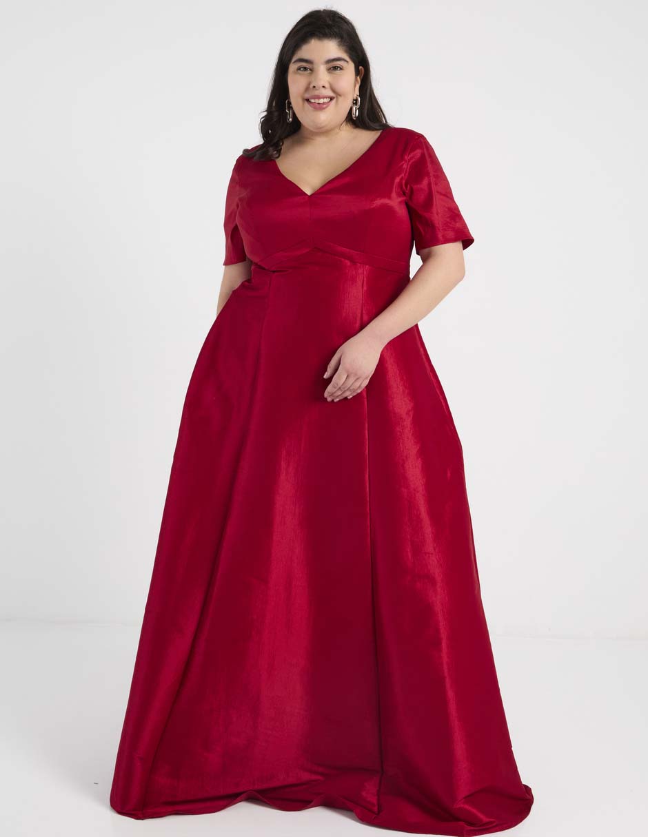 Vestido maxi de fiesta escote V 3