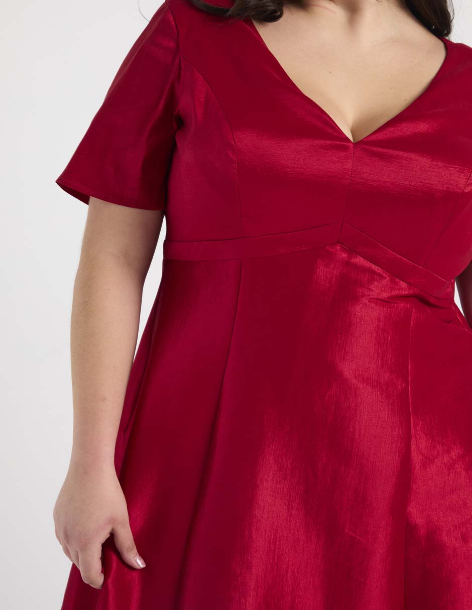 Vestido maxi de fiesta escote V 4