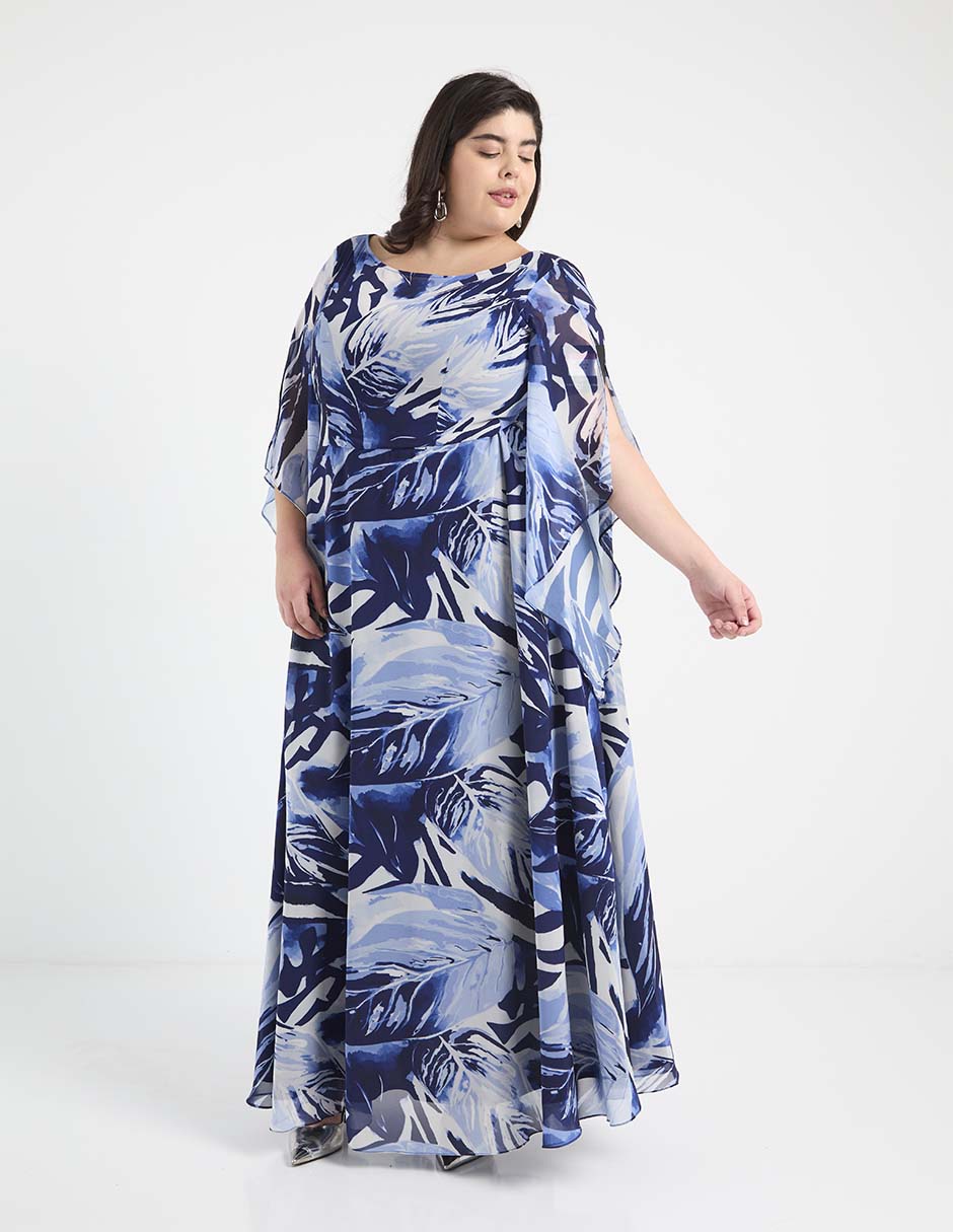 Vestido largo de fiesta escote regular 3