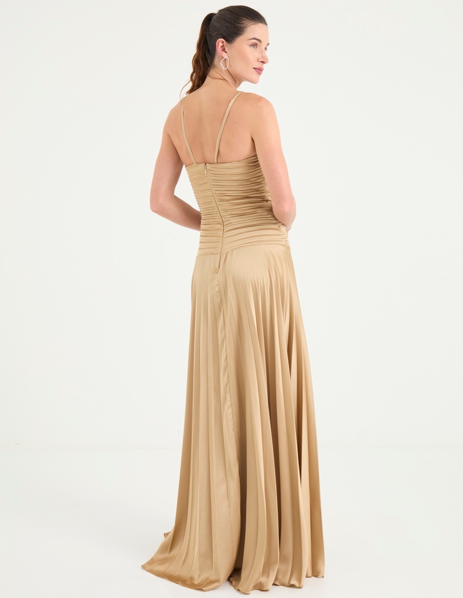 Vestido maxi de fiesta escote cuadrado 2