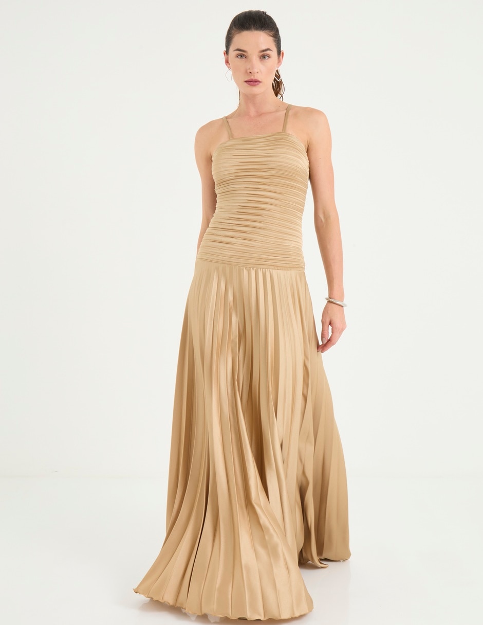 Vestido maxi de fiesta escote cuadrado 3