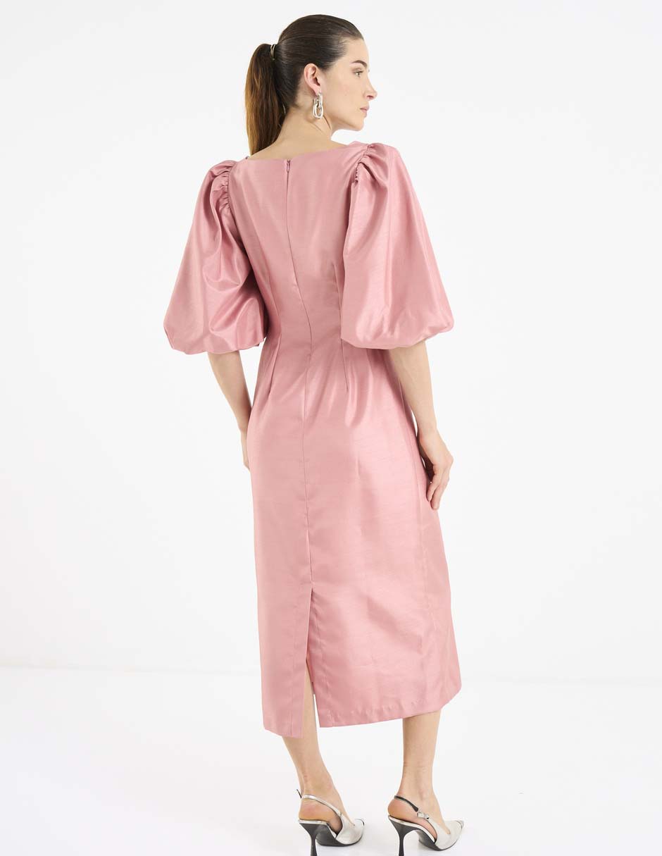 Vestido midi de fiesta Rue De La Paix escote cuadrado 2