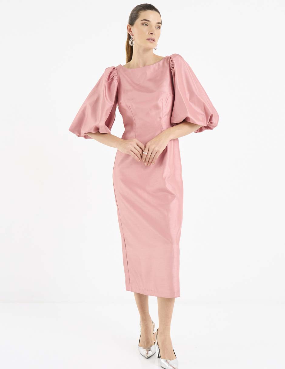 Vestido midi de fiesta Rue De La Paix escote cuadrado 3