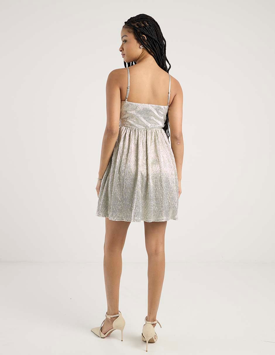 Vestido mini de fiesta escote corazón 2