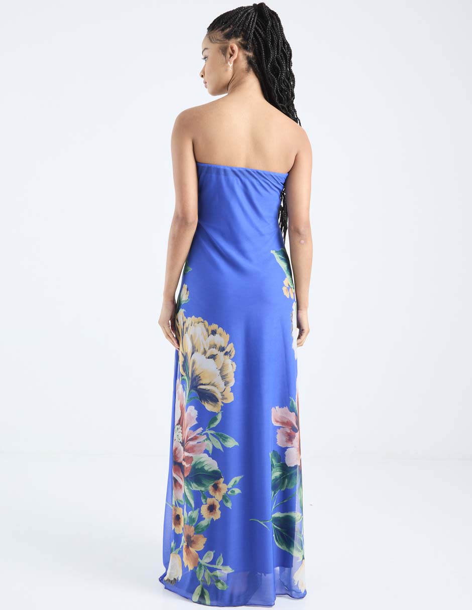 Vestido maxi cocktail espalda abierta 2