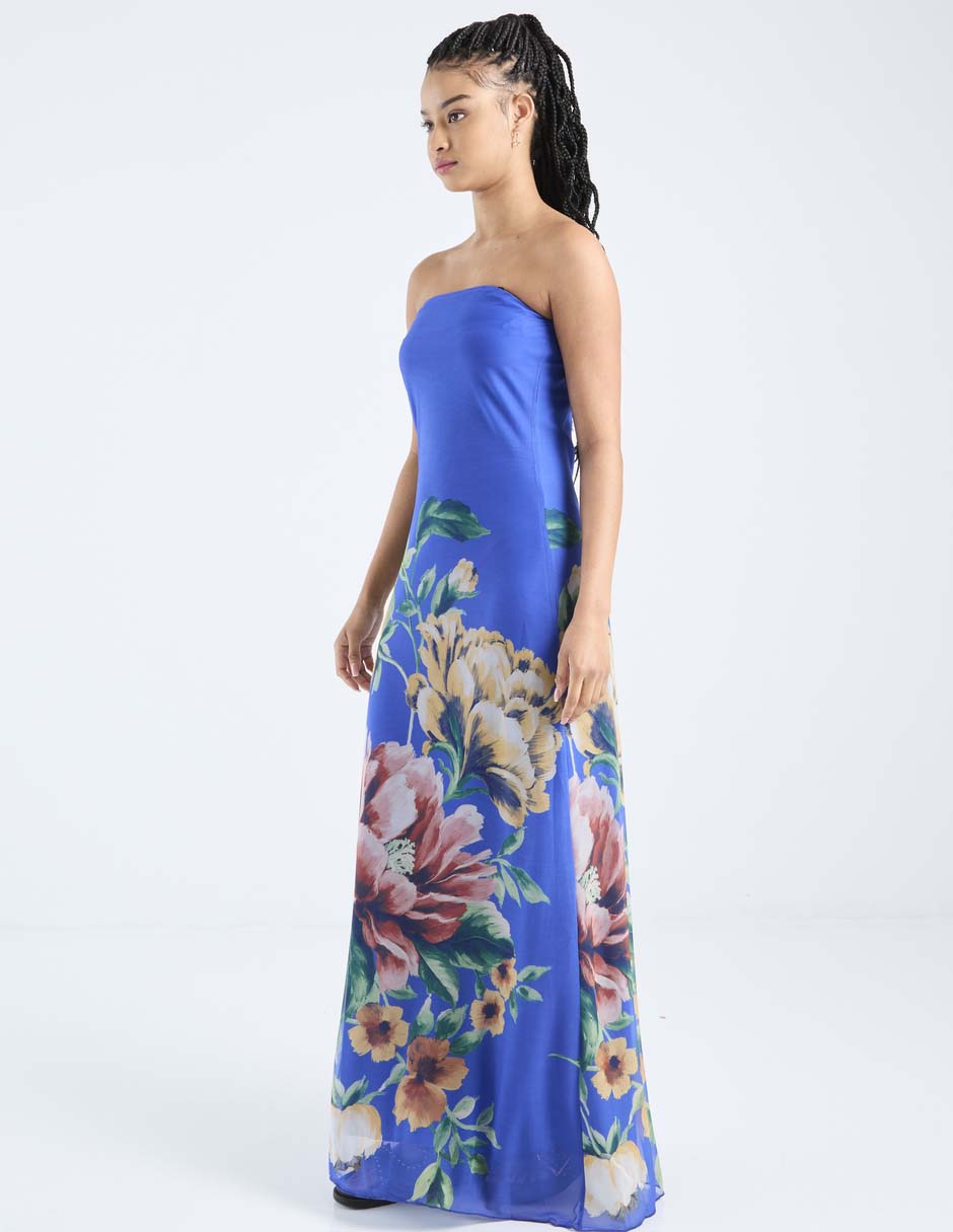 Vestido maxi cocktail espalda abierta 3