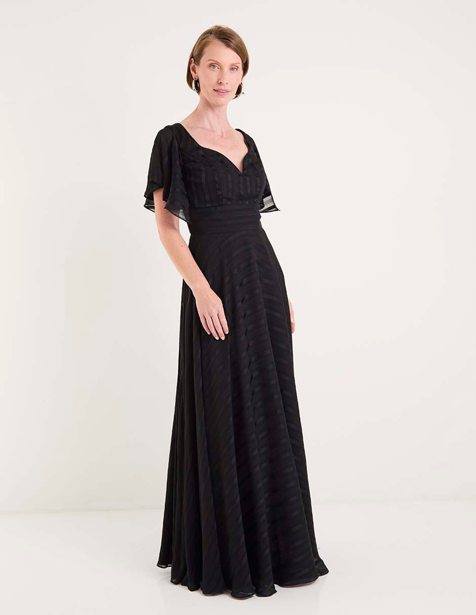 Vestido maxi de fiesta escote corazón 3