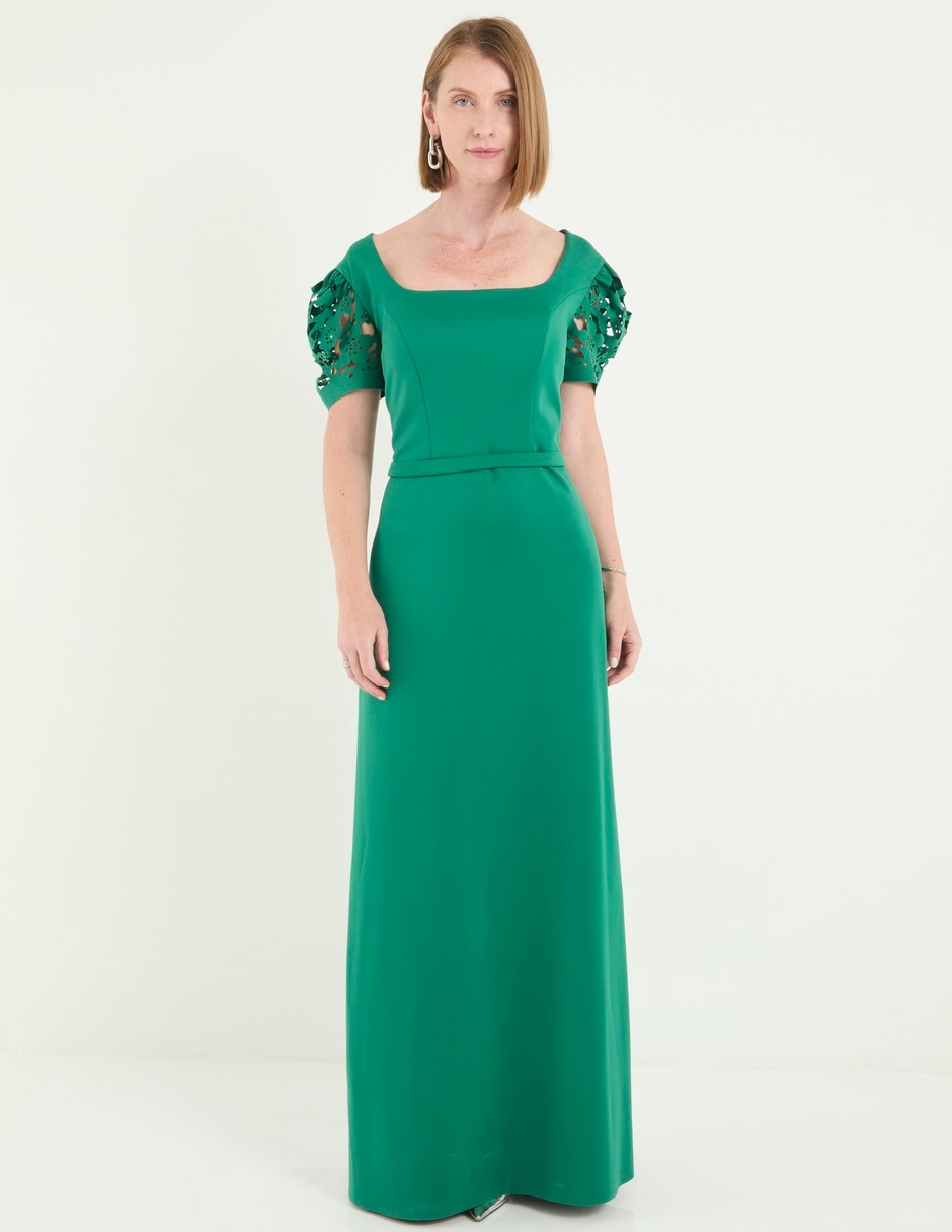 Vestido largo de fiesta escote cuadrado Vestido largo de fiesta escote cuadrado