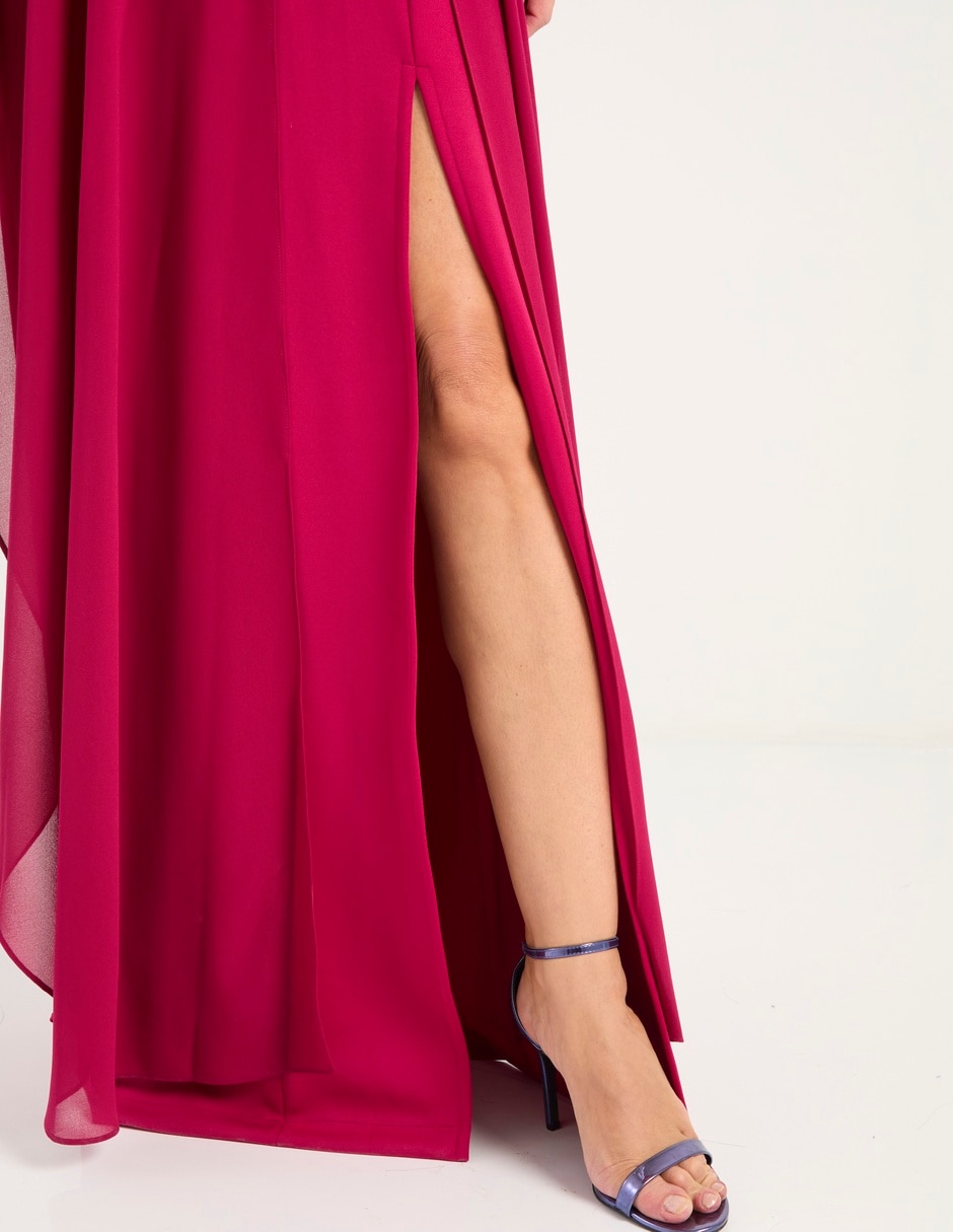Vestido maxi de fiesta escote V 5