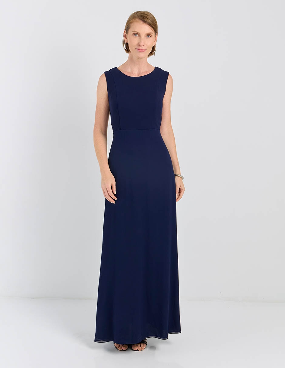 Vestido largo de fiesta escote regular 5