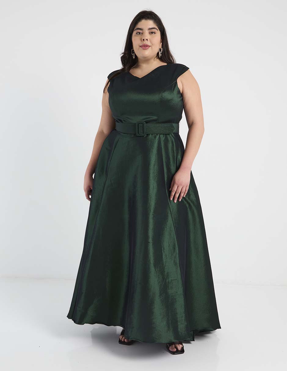 Vestido maxi de fiesta escote V