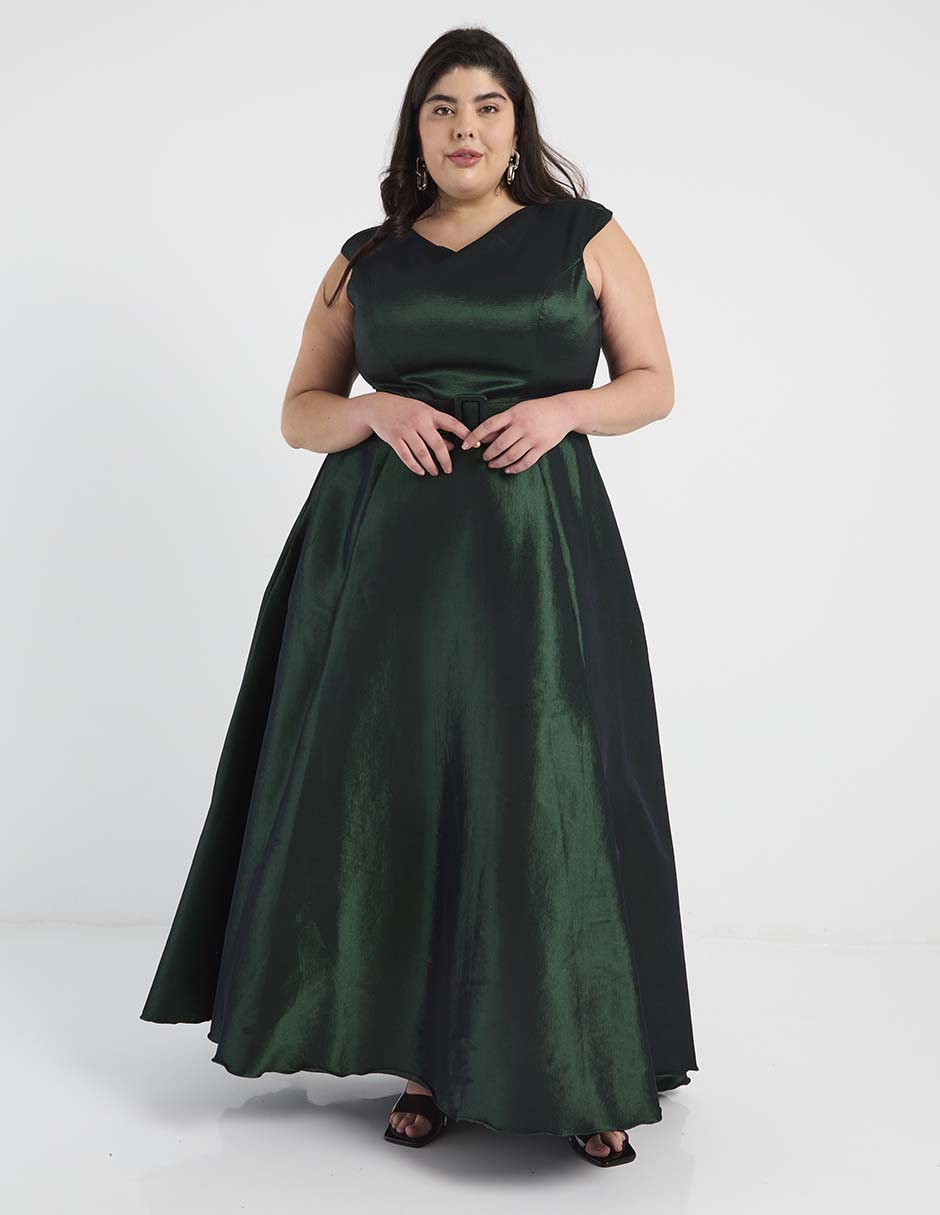Vestido maxi de fiesta escote V 3