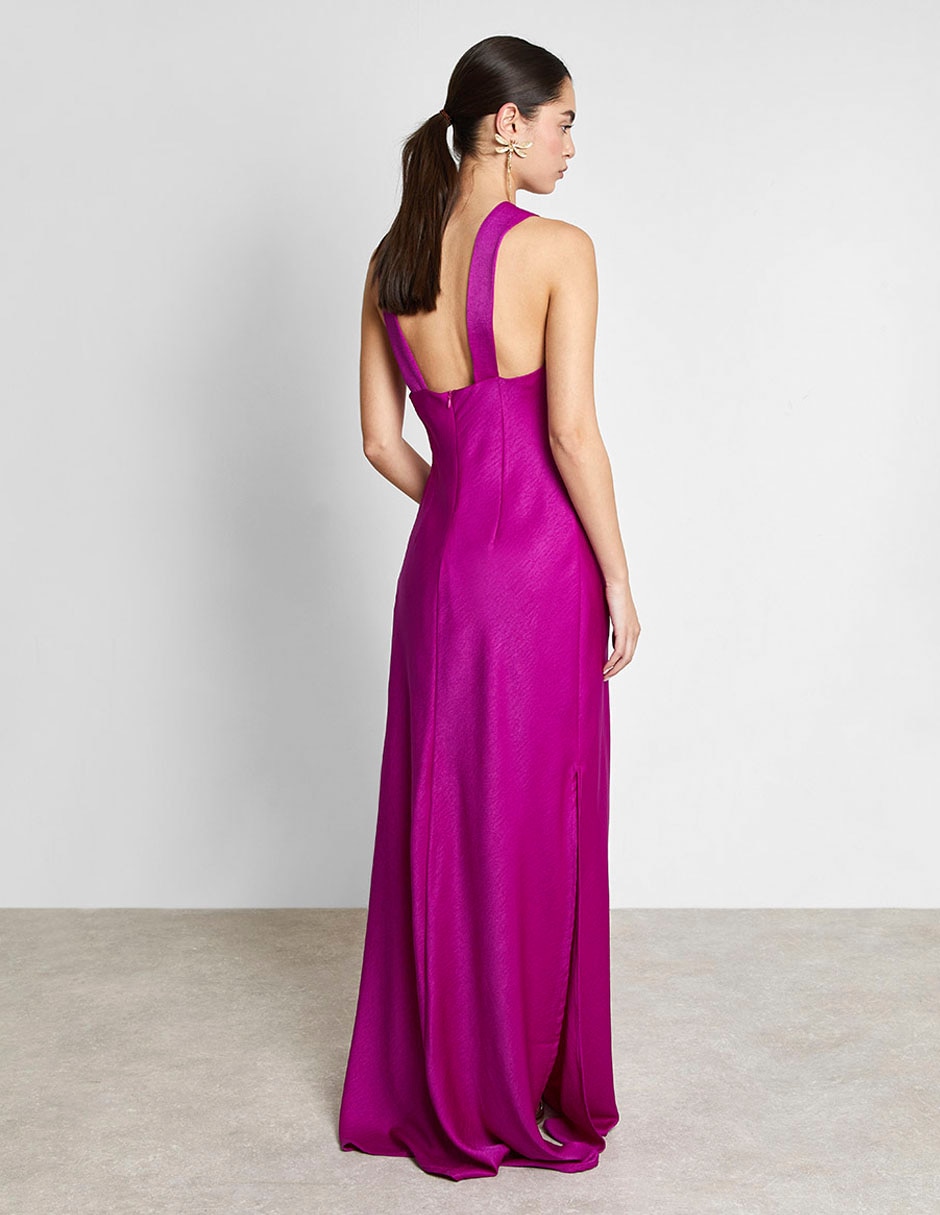 Vestido largo fiesta escote espalda abierta 3
