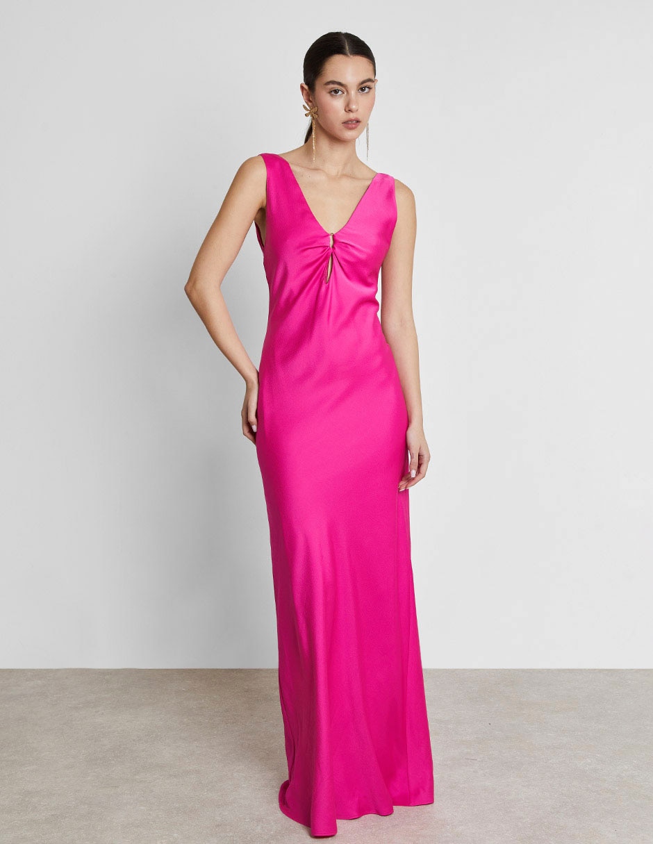 Vestido maxi de fiesta escote V Vestido maxi de fiesta escote V