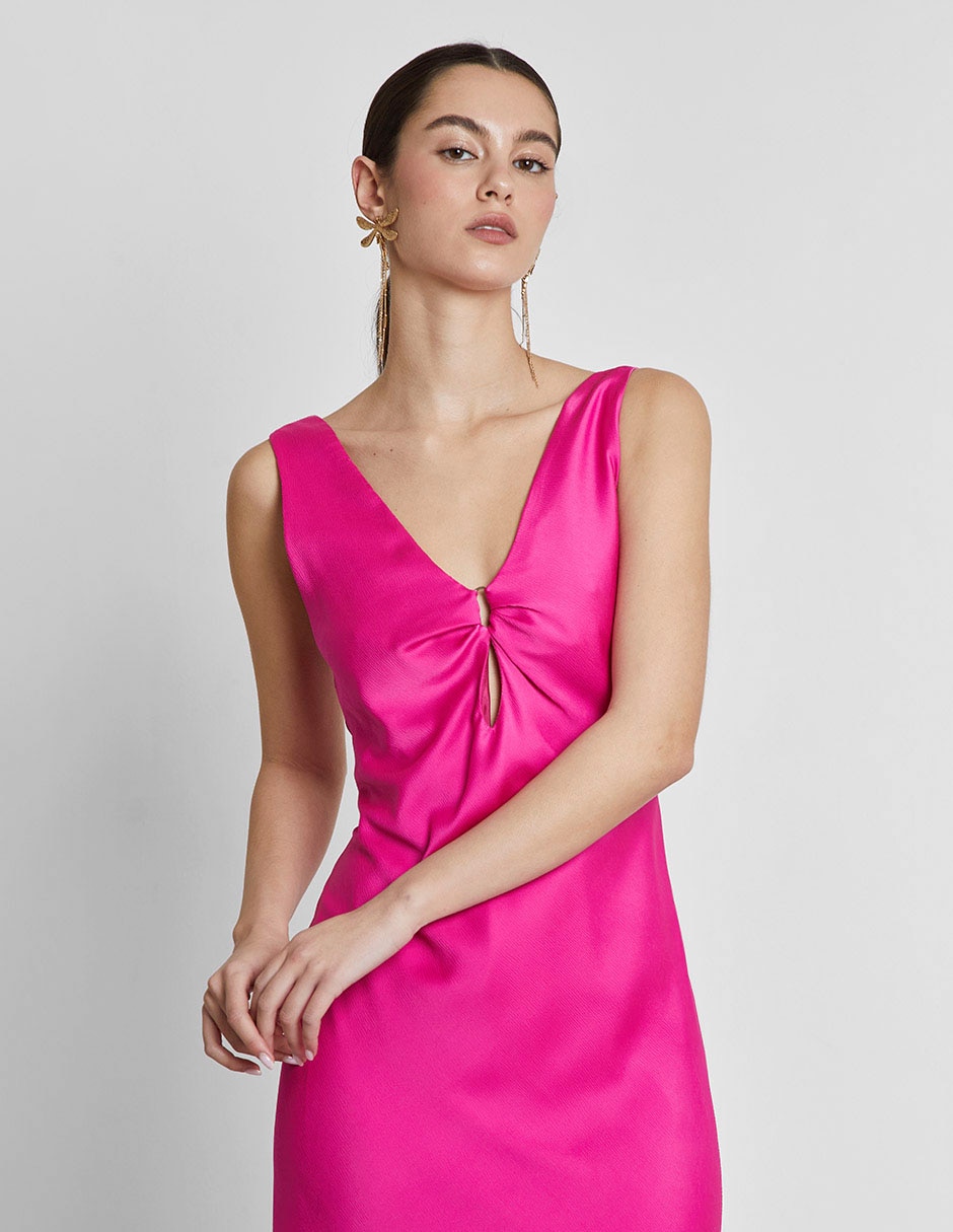 Vestido maxi de fiesta escote V 5