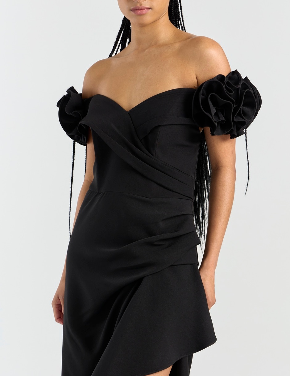 Vestido maxi de fiesta escote corazón 4