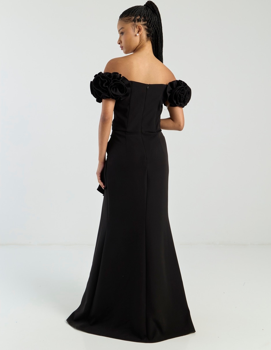 Vestido maxi de fiesta escote corazón 6