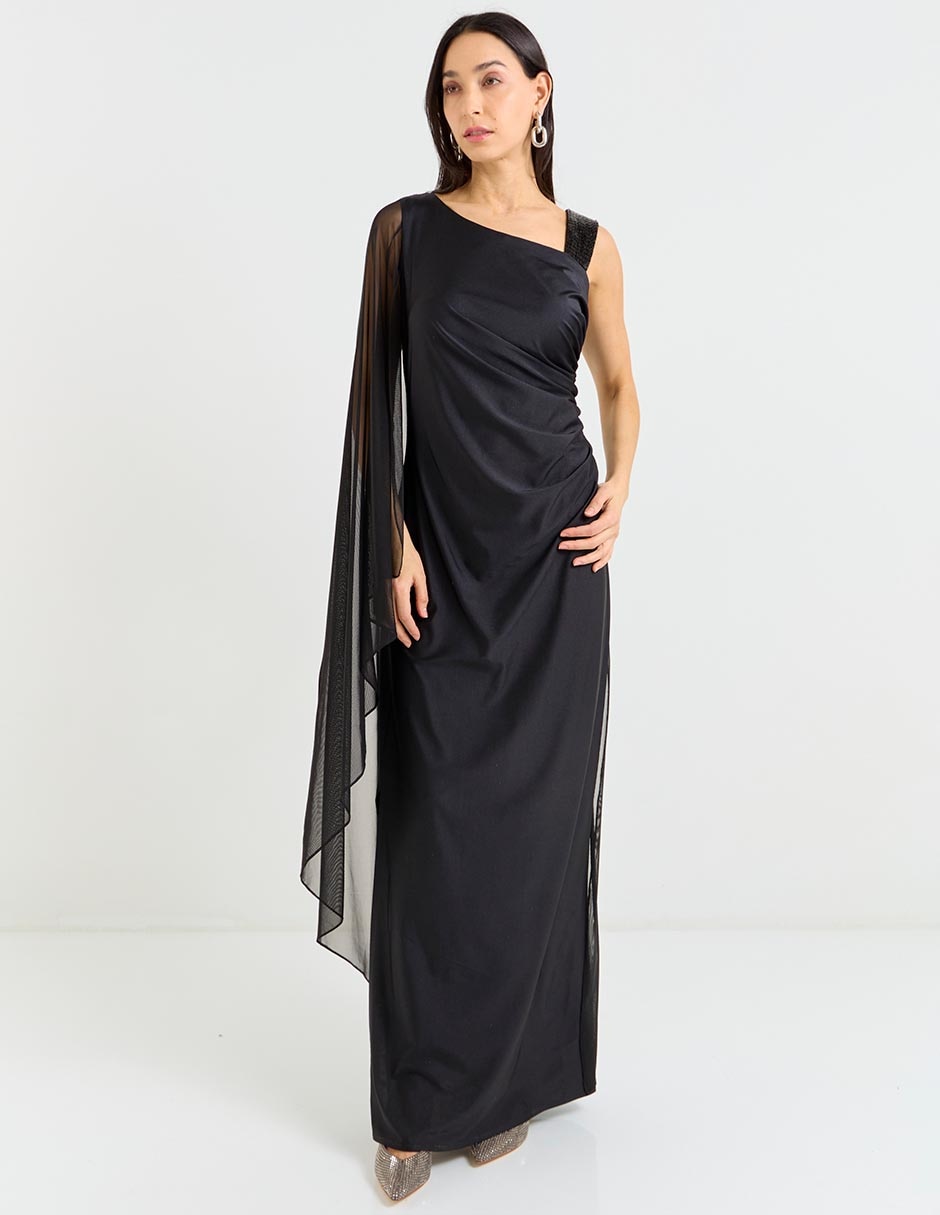 Vestido maxi de fiesta escote regular 3