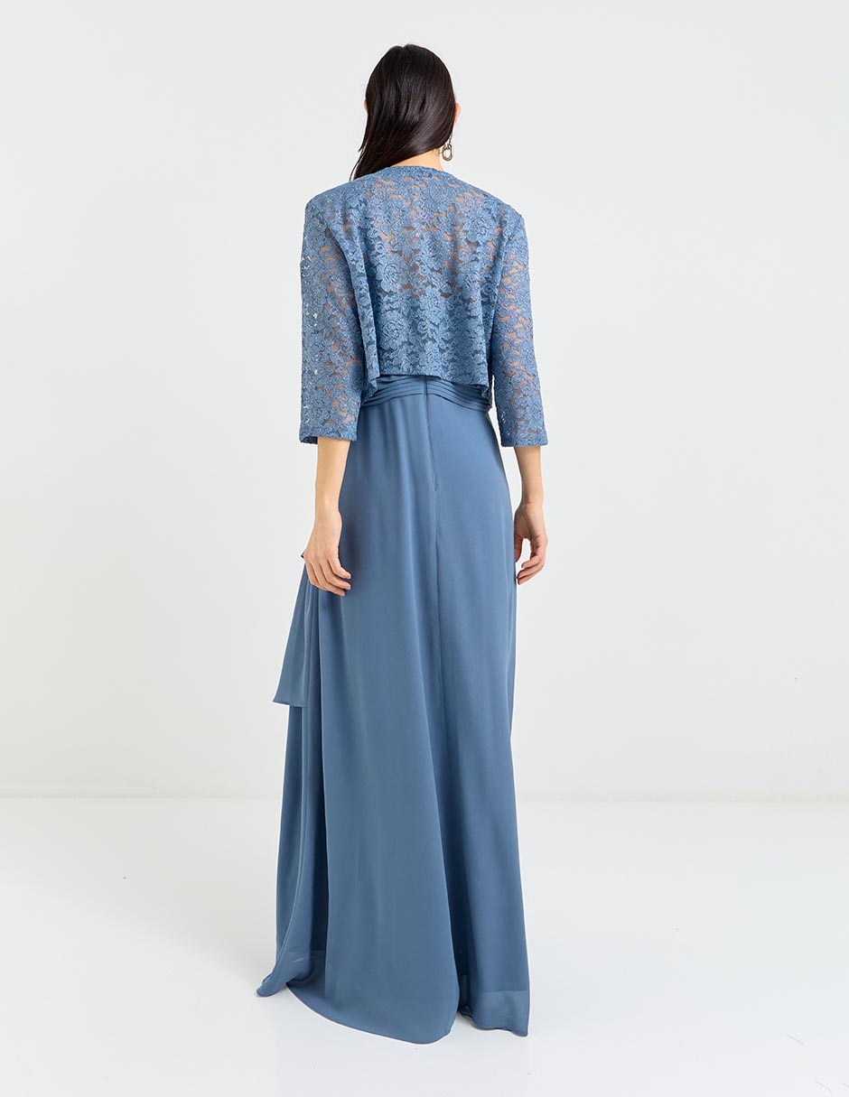 Vestido maxi de fiesta escote medio 2