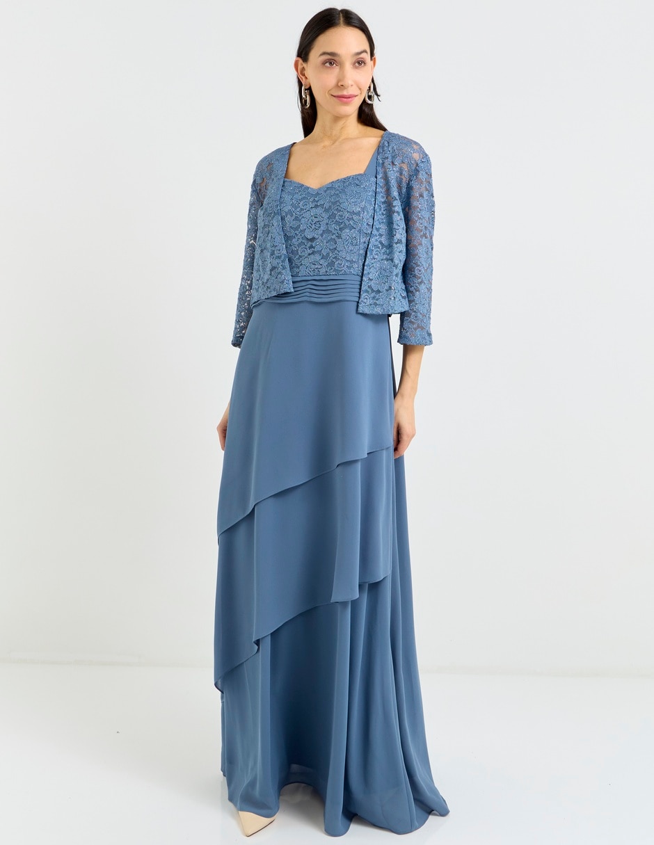 Vestido maxi de fiesta escote medio 3