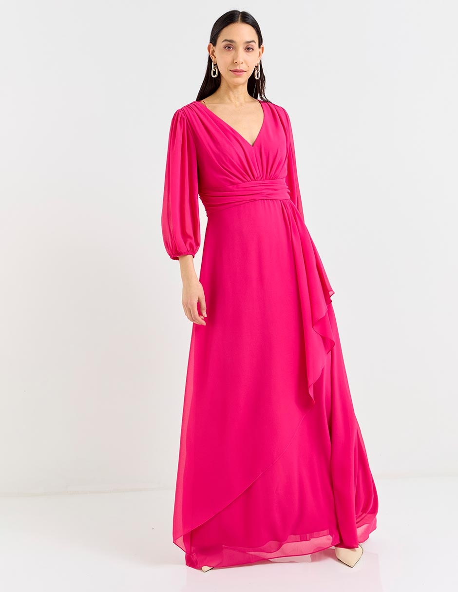 Vestido maxi de fiesta escote V 1