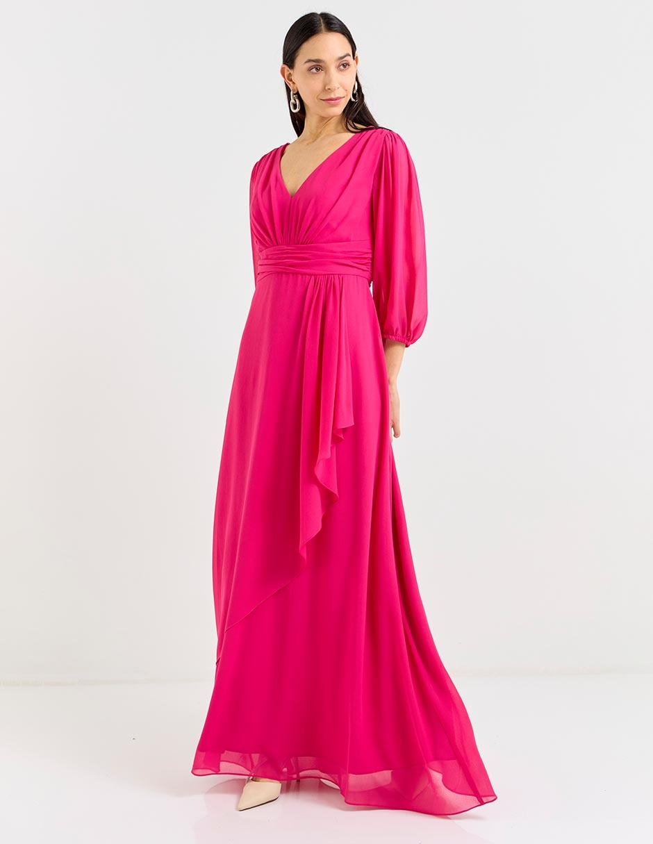 Vestido maxi de fiesta escote V 3