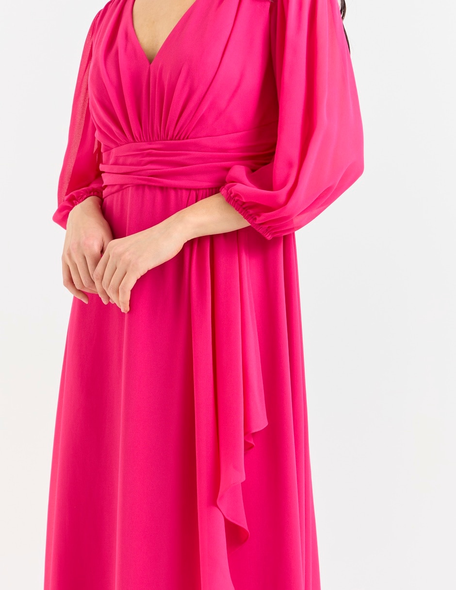 Vestido maxi de fiesta escote V 4