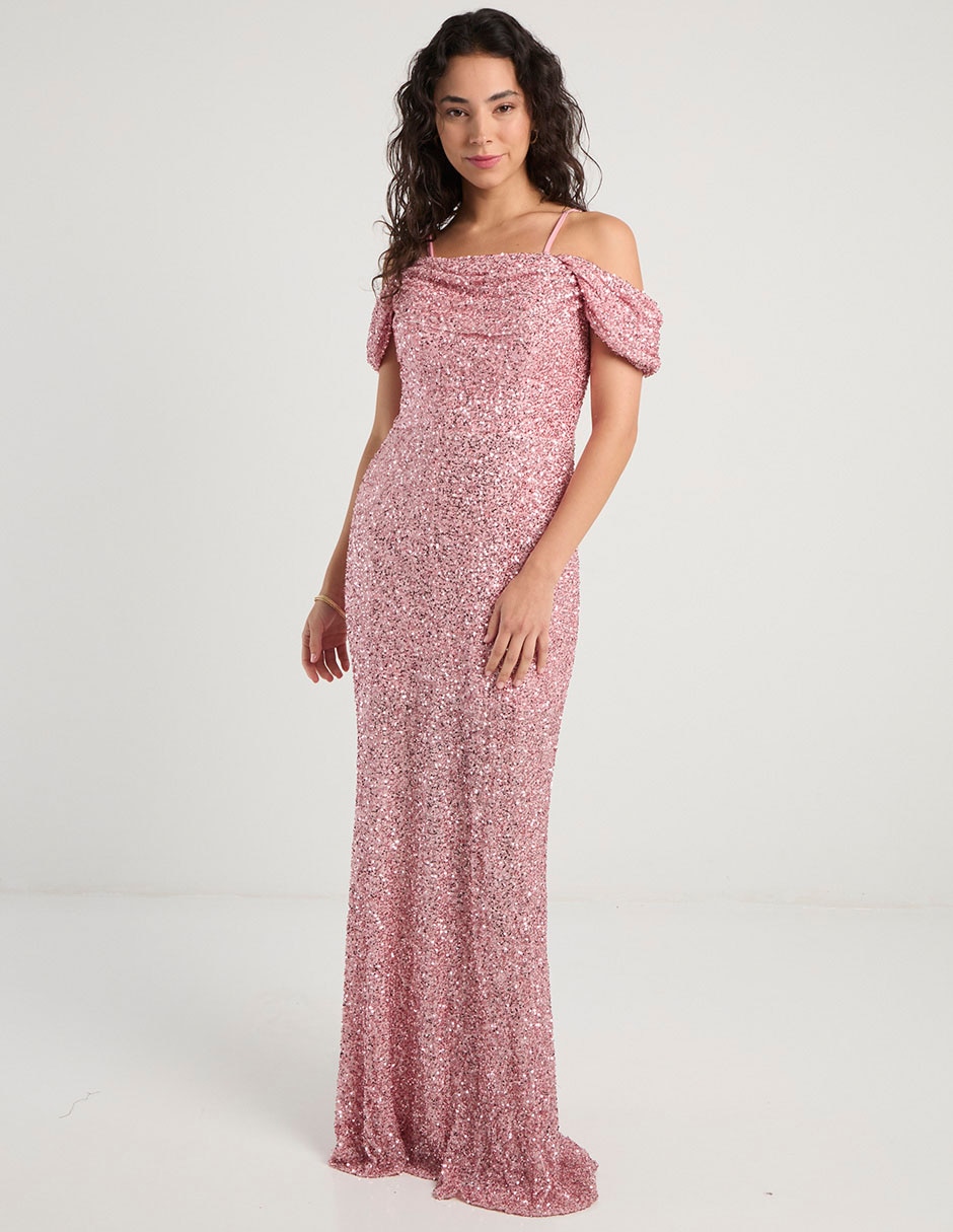 Vestido maxi de fiesta escote bardot Vestido maxi de fiesta escote bardot