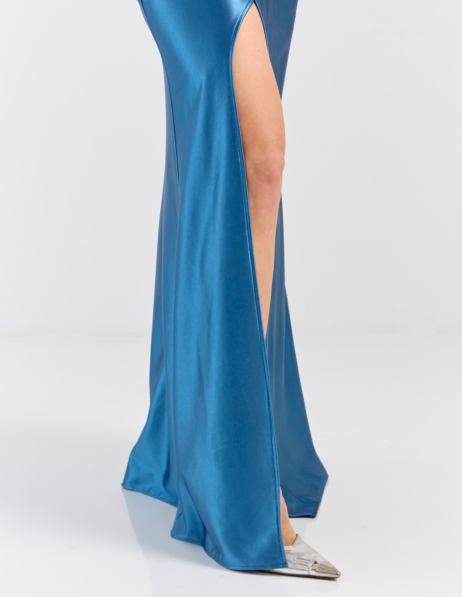 Vestido maxi de fiesta escote V 5