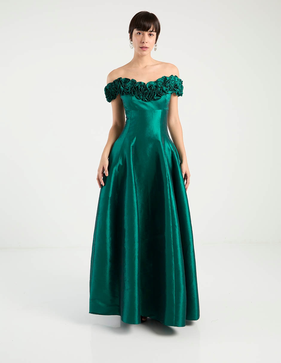 Vestido maxi de fiesta escote bardot Vestido maxi de fiesta escote bardot