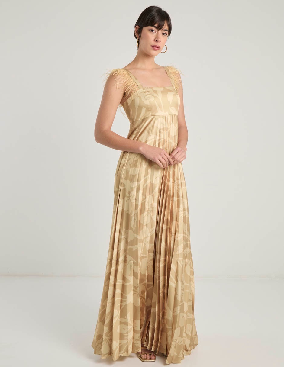 Vestido maxi de fiesta escote medio 3
