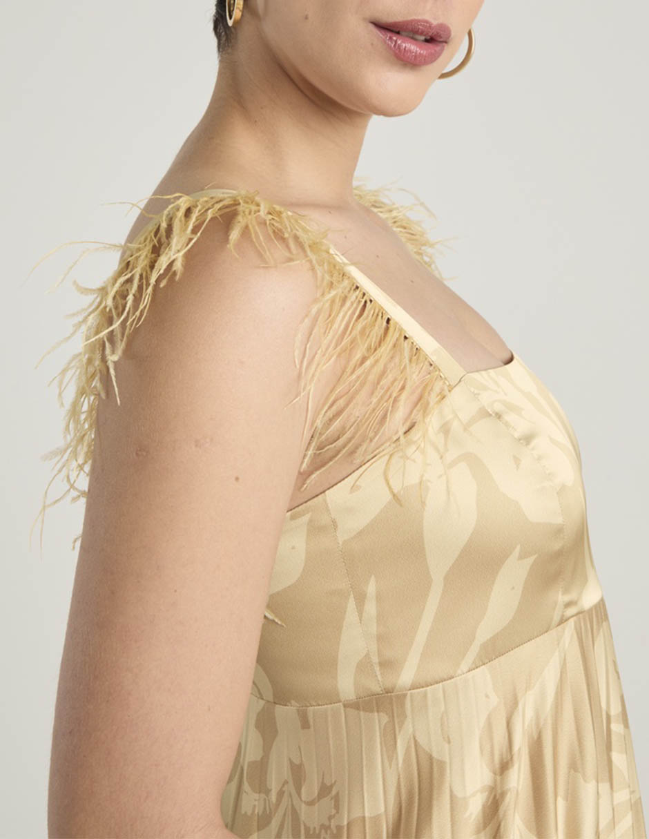 Vestido maxi de fiesta escote medio 4