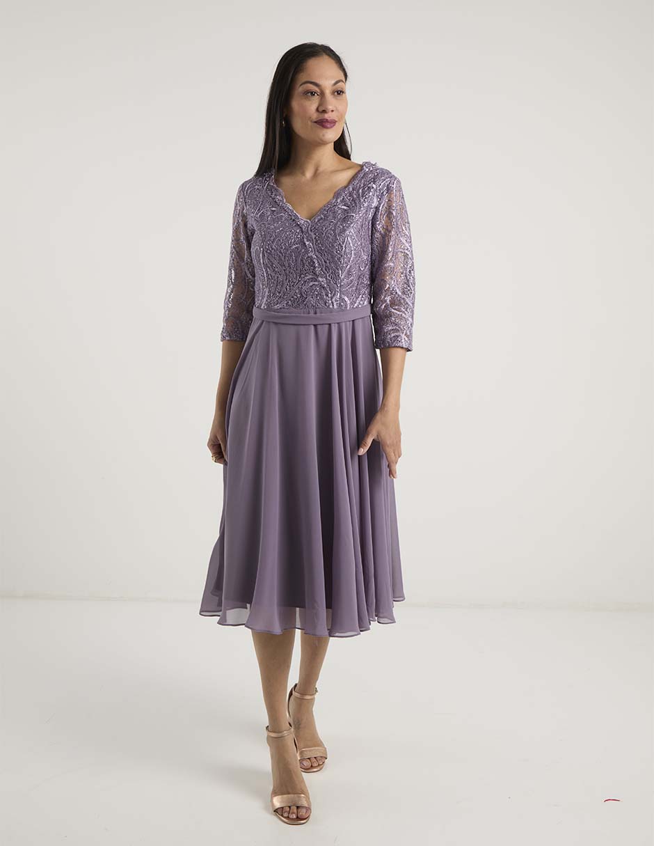 Vestido crop de fiesta escote V Vestido crop de fiesta escote V