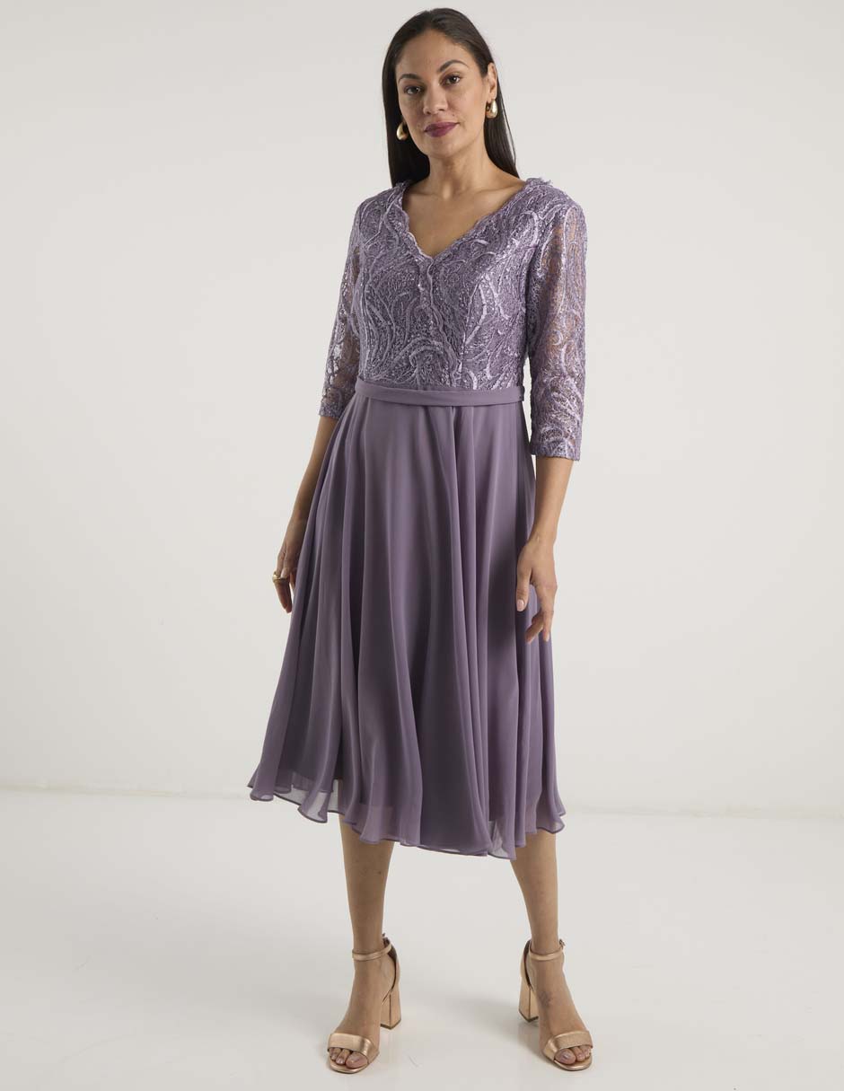 Vestido crop de fiesta escote V 2