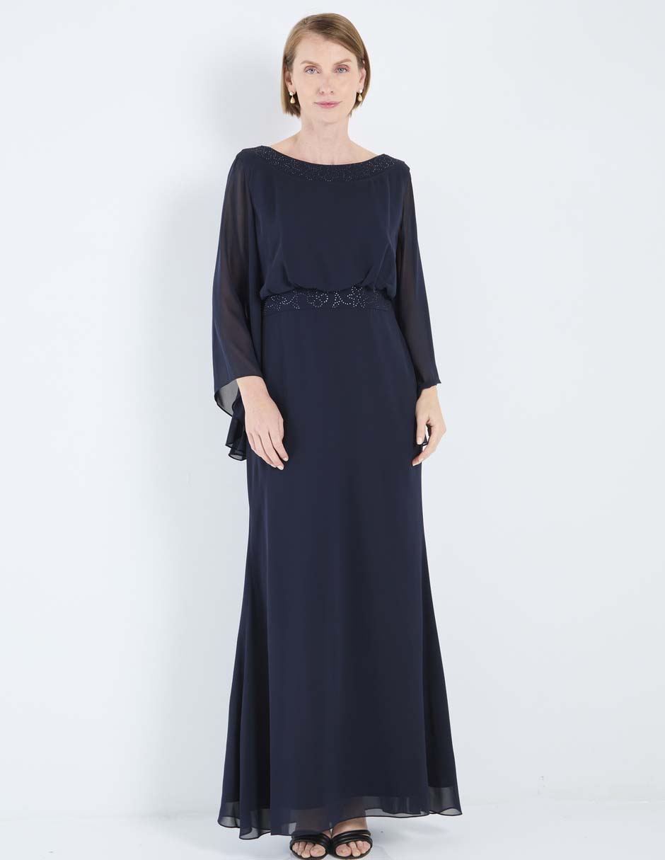 Vestido maxi de fiesta escote redondo Vestido maxi de fiesta escote redondo